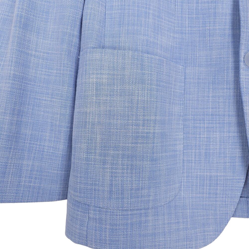 Calvin Klein Mens Slim Fit Sport Coat Blazer 38R Light Blue Solid Stretch NWT - Picture 4 of 13
